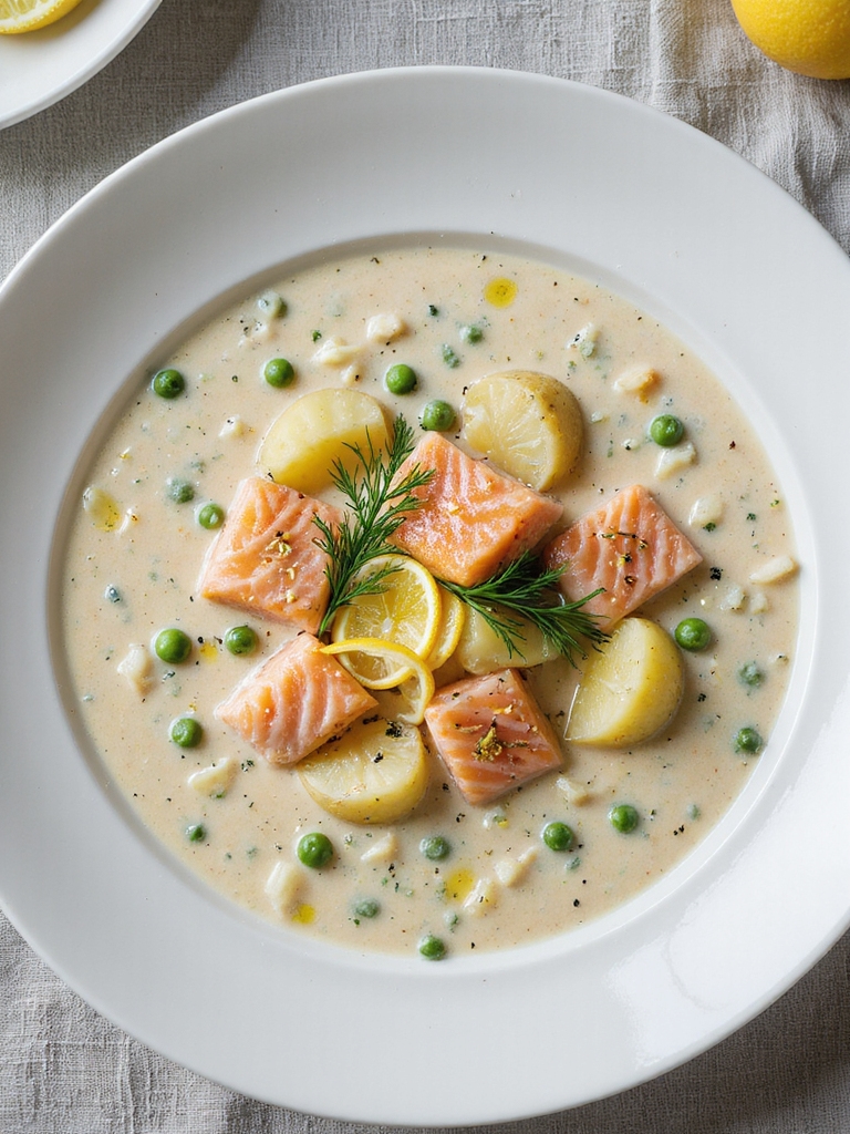 lemon herb salmon chowder
