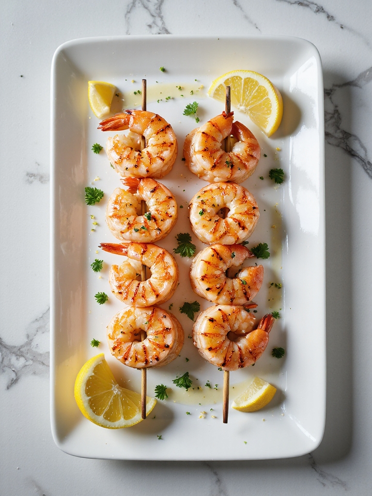 lemon herb shrimp skewers