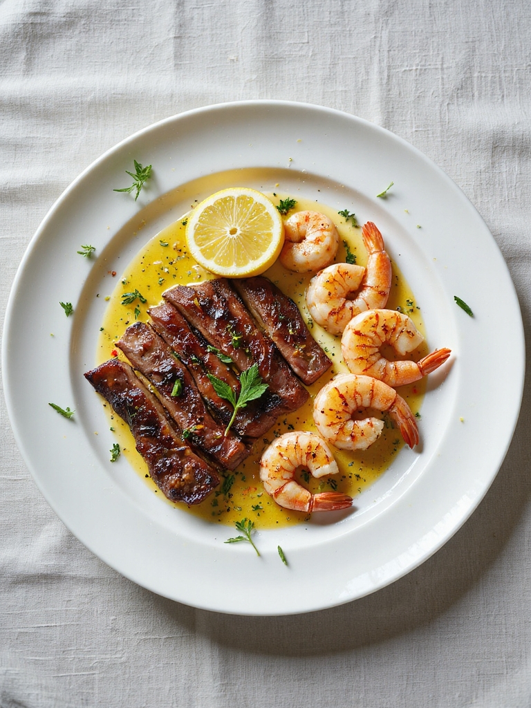 lemon herb steak shrimp recipe