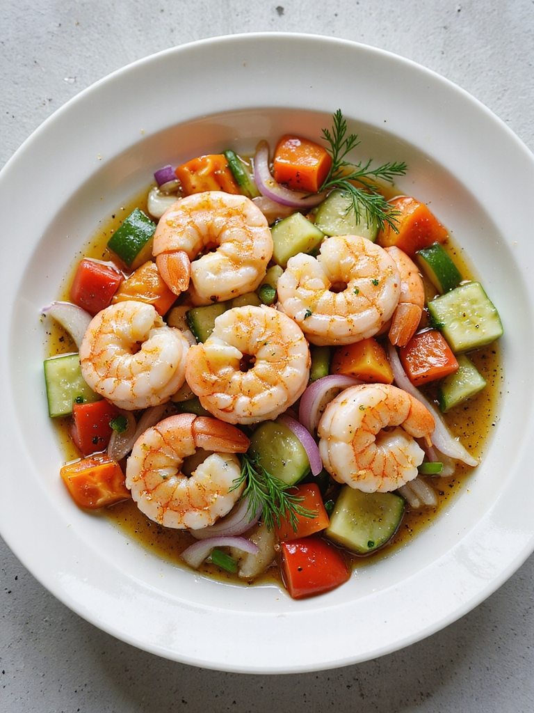 light and tangy shrimp salad