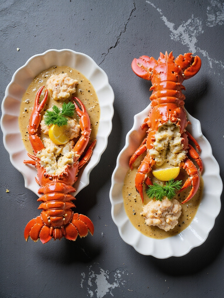 lobster baked in creamy sauce