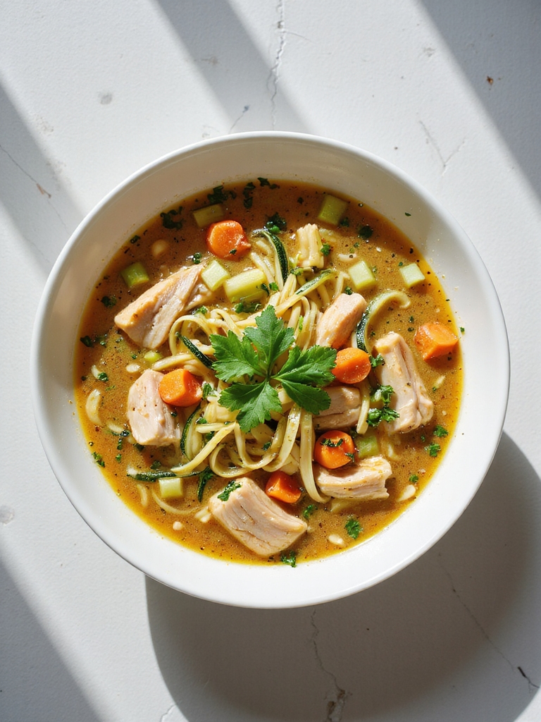 low carb chicken noodle soup