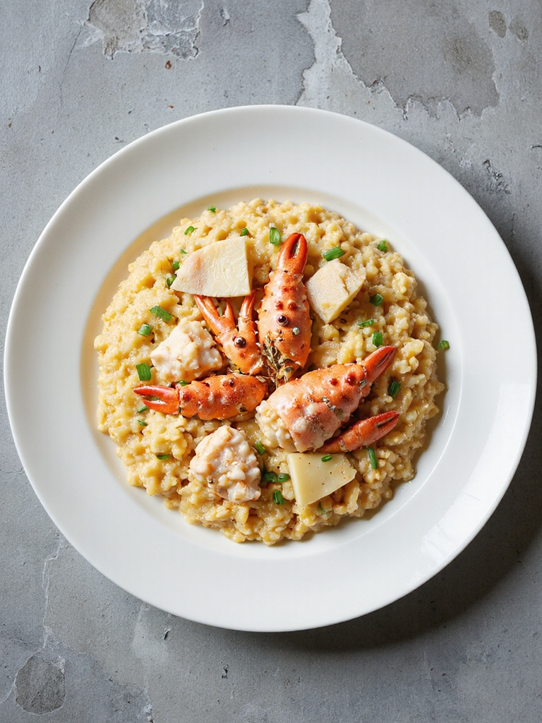 luxurious creamy lobster risotto
