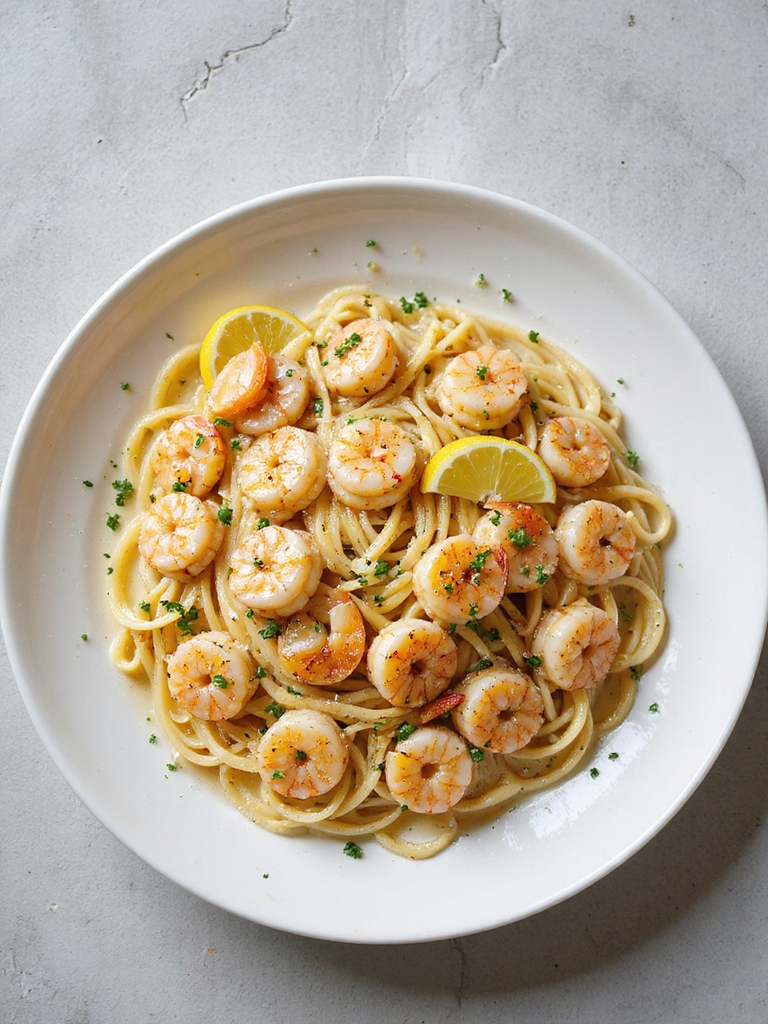 luxurious seafood pasta dish
