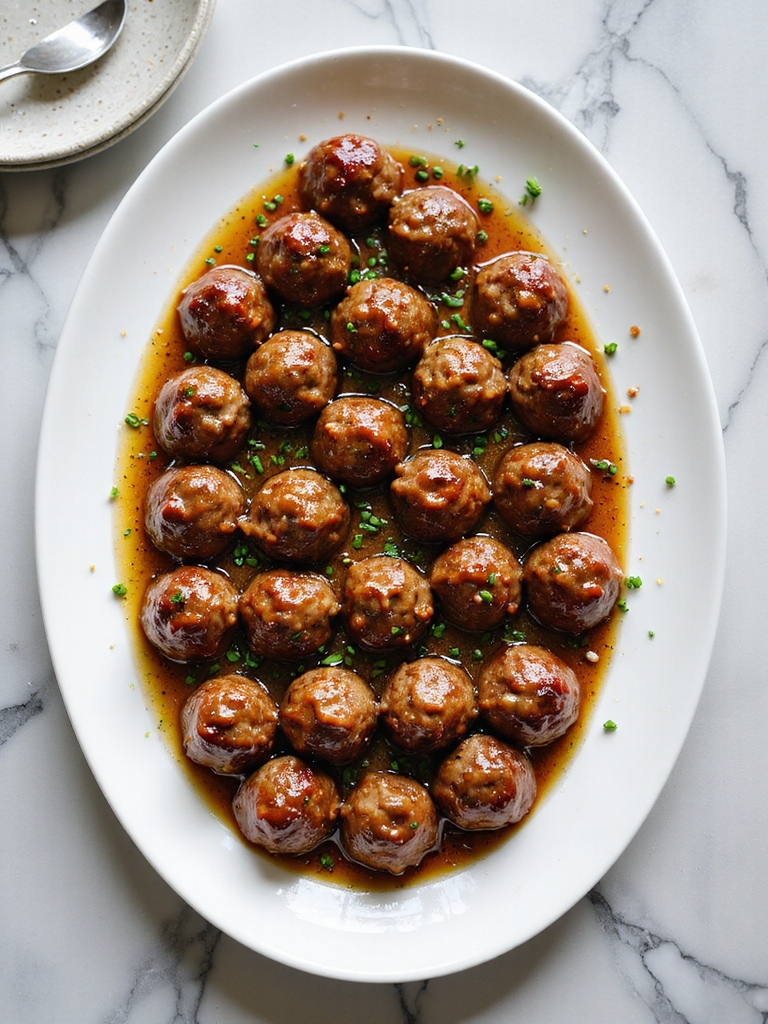 maple dijon glazed meatballs