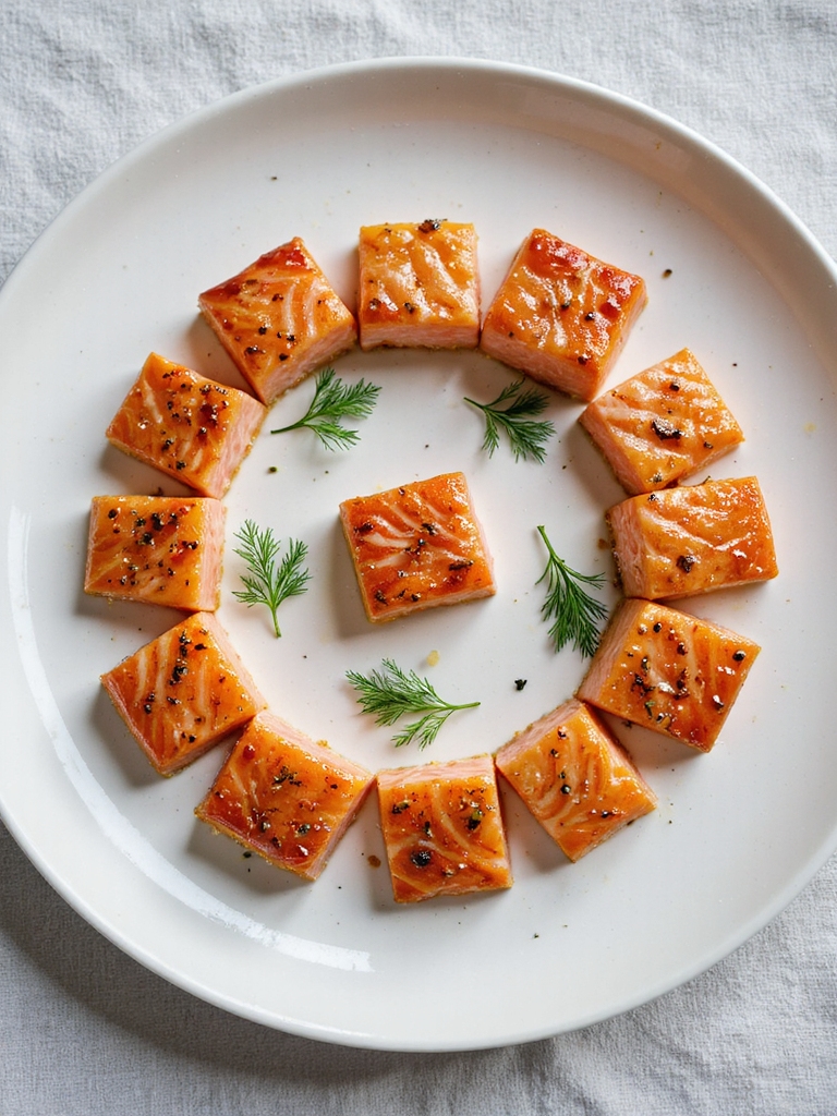 maple mustard salmon appetizer
