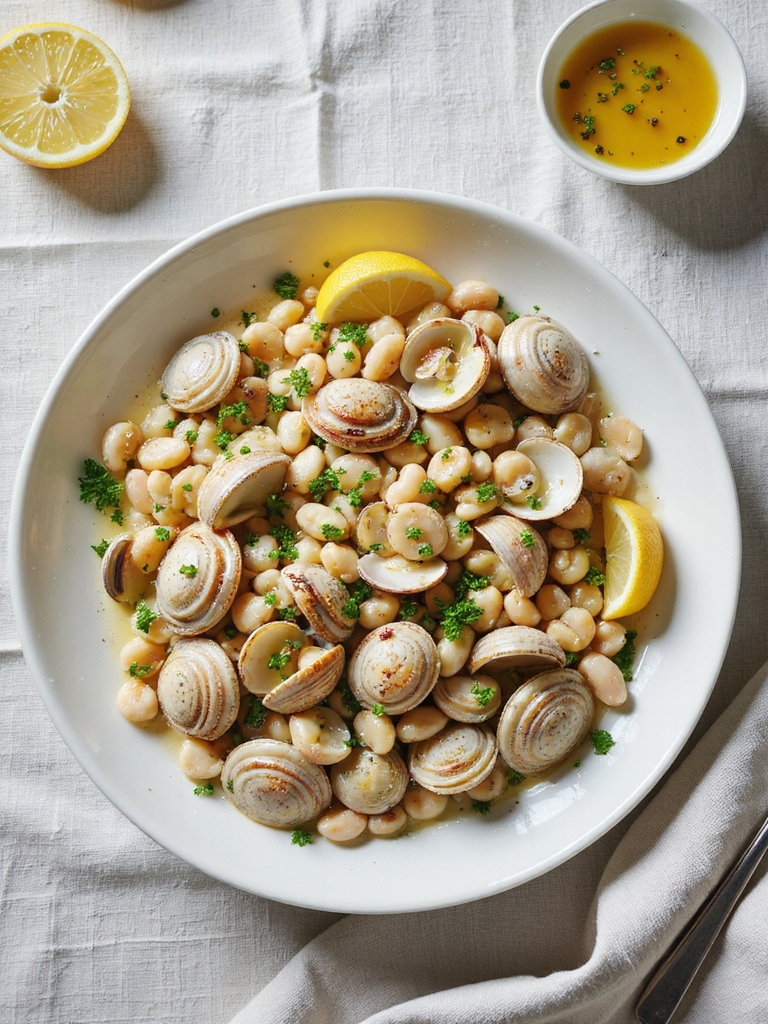mediterranean clam bean salad