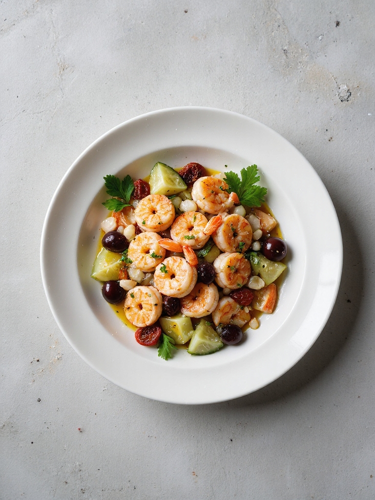 mediterranean inspired shrimp ceviche