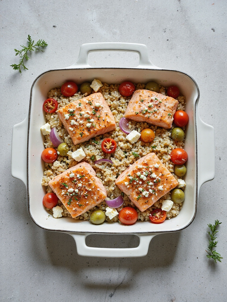 mediterranean salmon casserole recipe