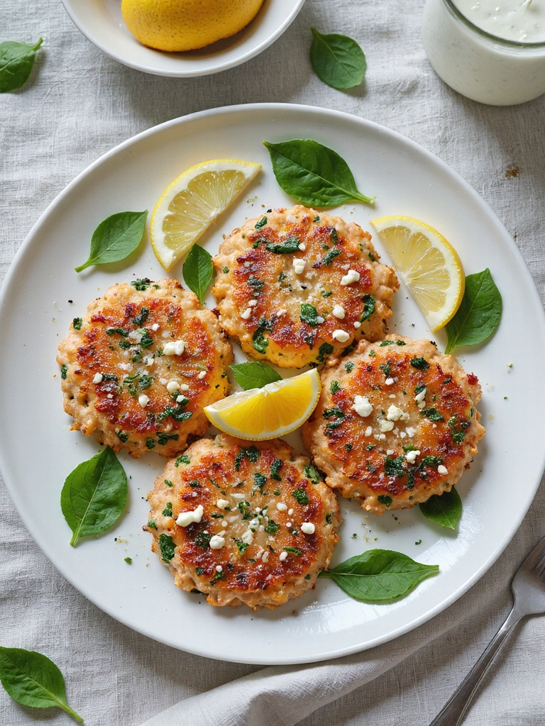 mediterranean salmon feta patties