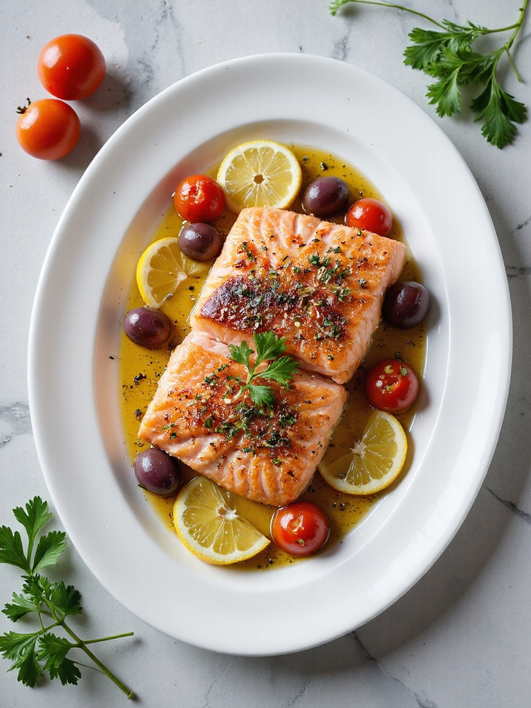 mediterranean salmon with olives