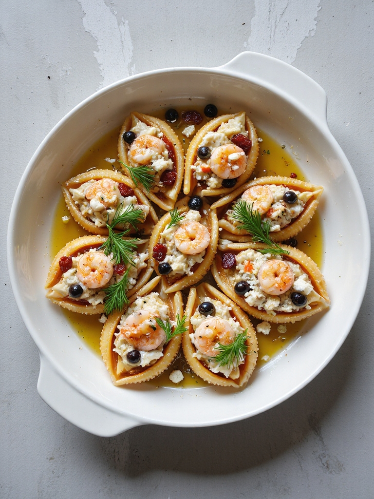 mediterranean seafood stuffed shells