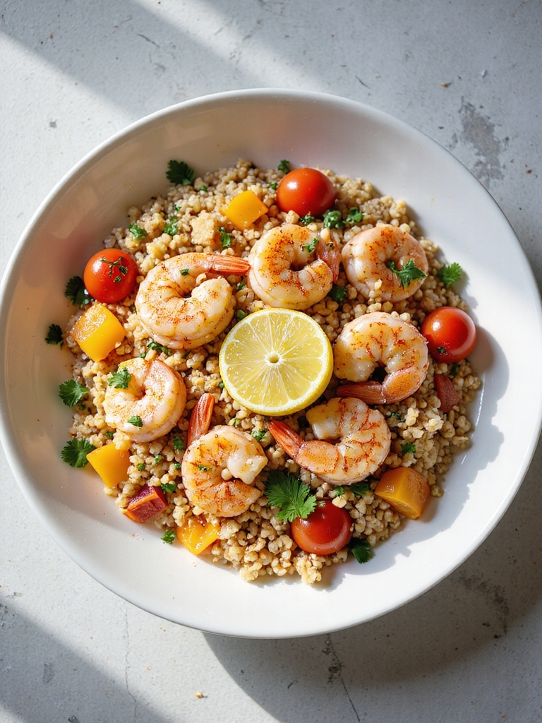 mediterranean shrimp couscous delight