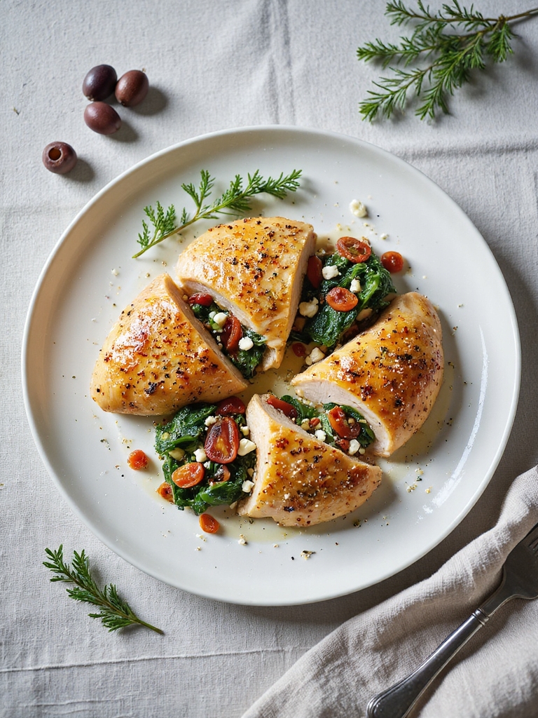 mediterranean stuffed chicken delight