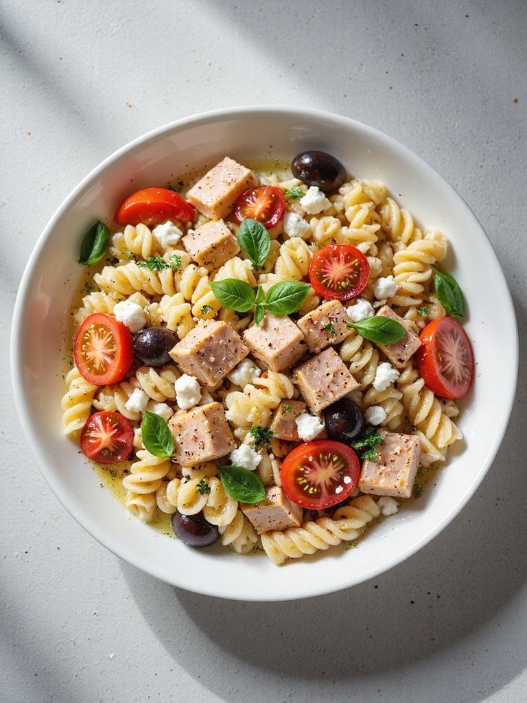 mediterranean tuna pasta delight