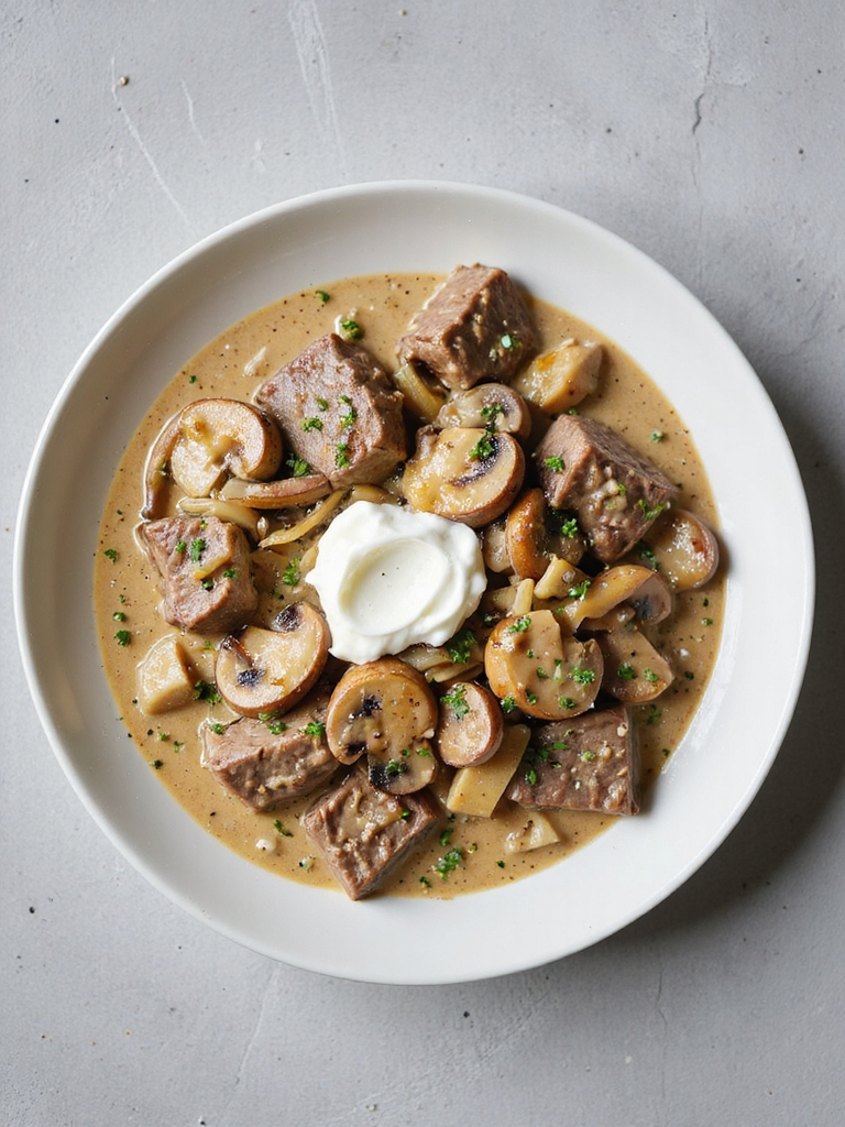 mouthwatering keto beef stroganoff