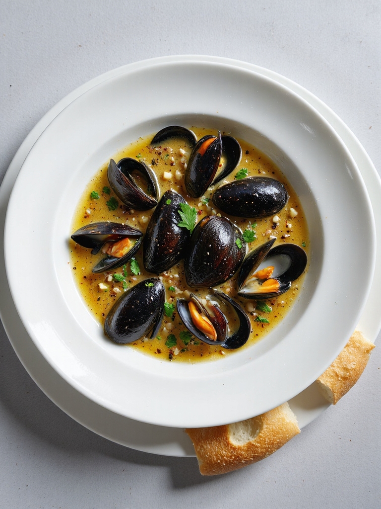 mussels cooked in wine