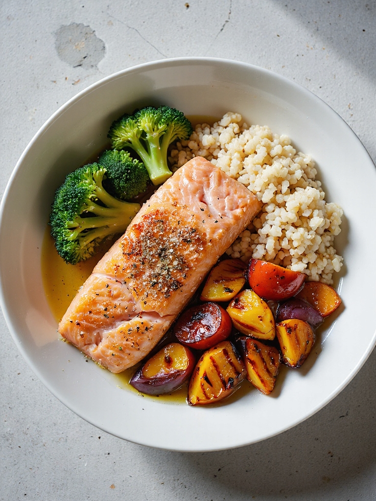 nutritious salmon bowl prep
