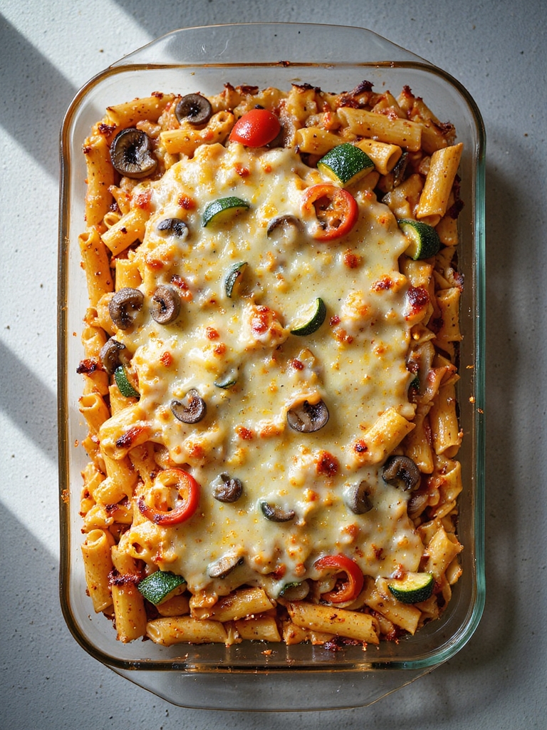 oven baked philly cheesesteak pasta
