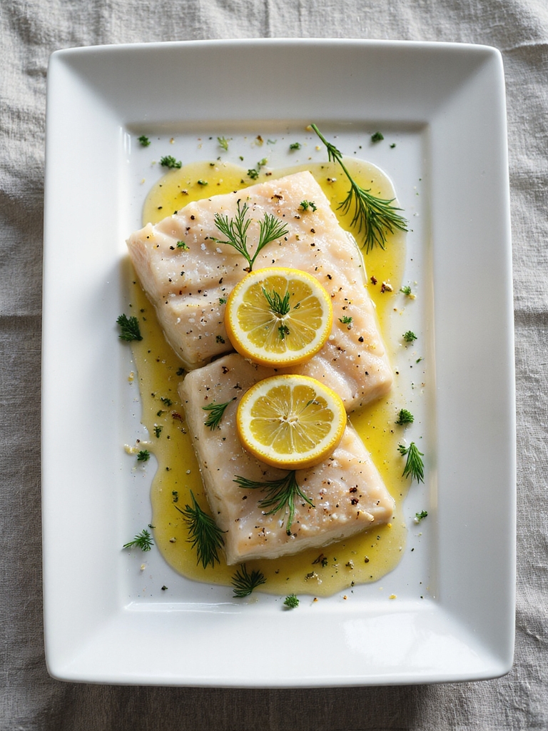 oven roasted herb seasoned halibut