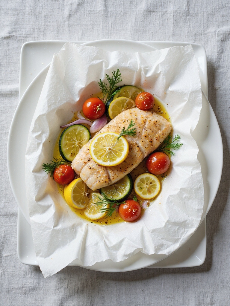 parchment baked flavorful tilapia