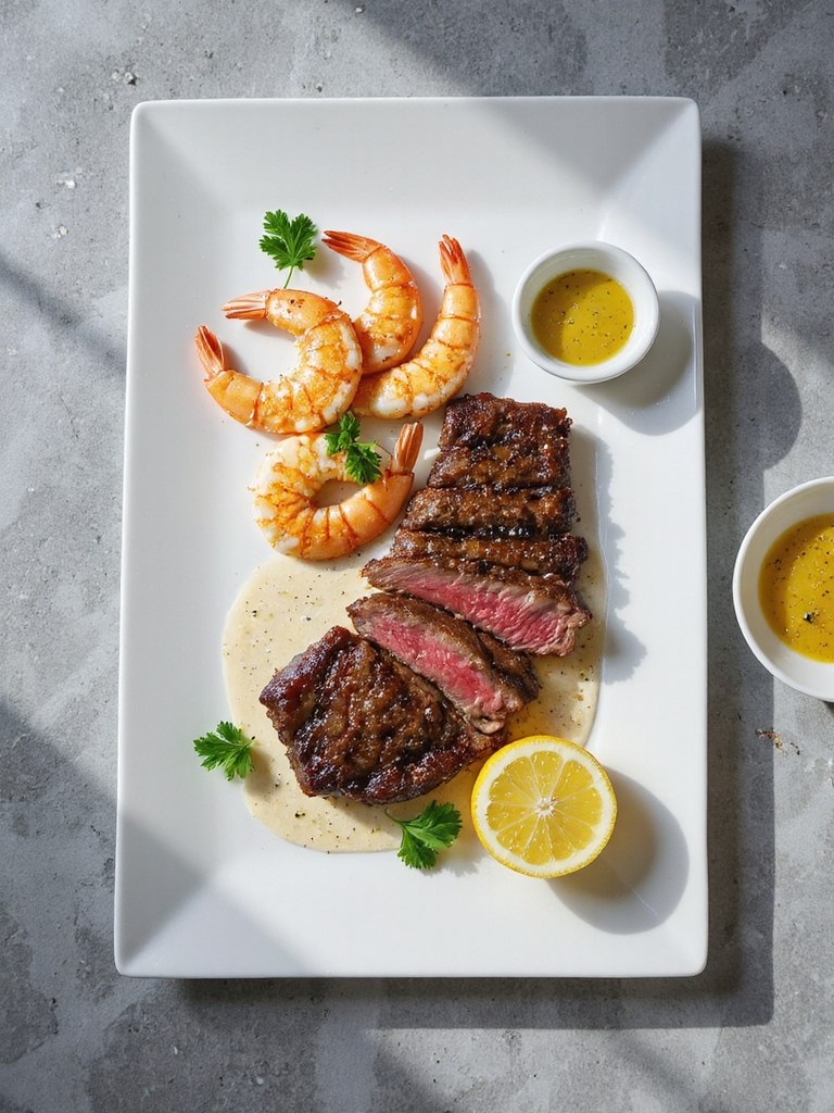 perfect steak and shrimp