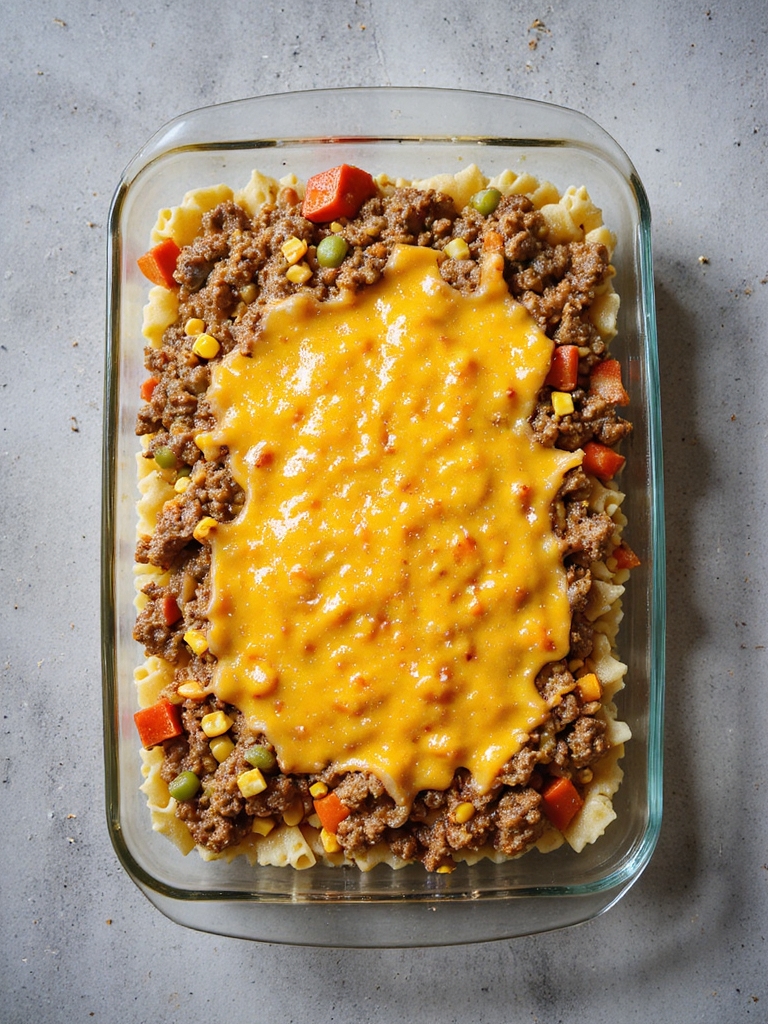 perfectly baked ground beef casserole