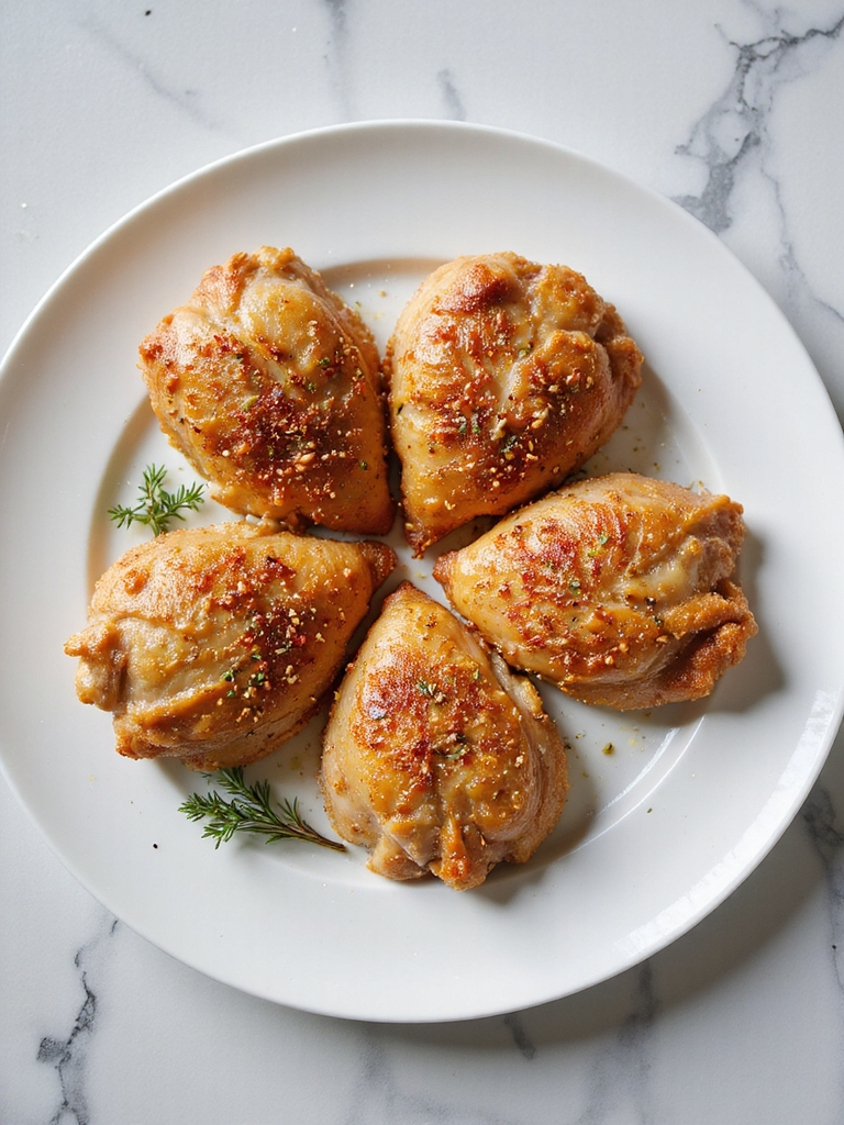 perfectly cooked air fryer chicken