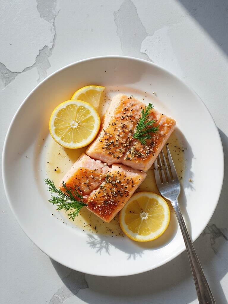 perfectly cooked salmon tips