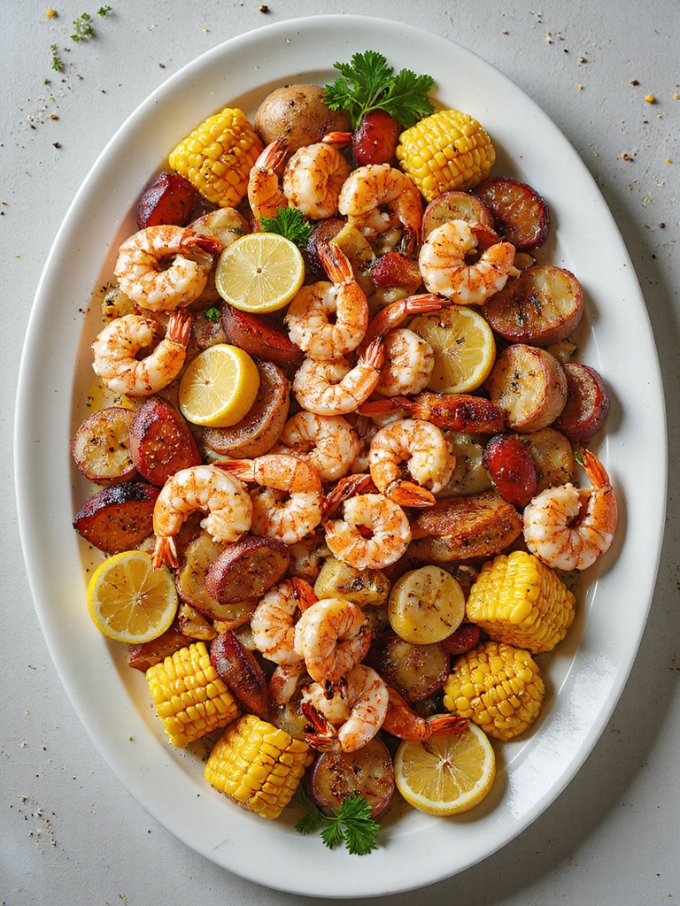 perfectly cooked shrimp boil