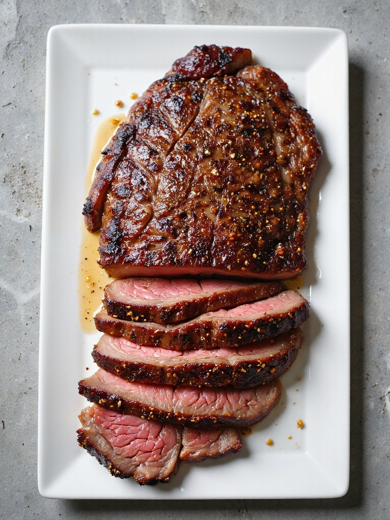 perfectly seared fajita steak