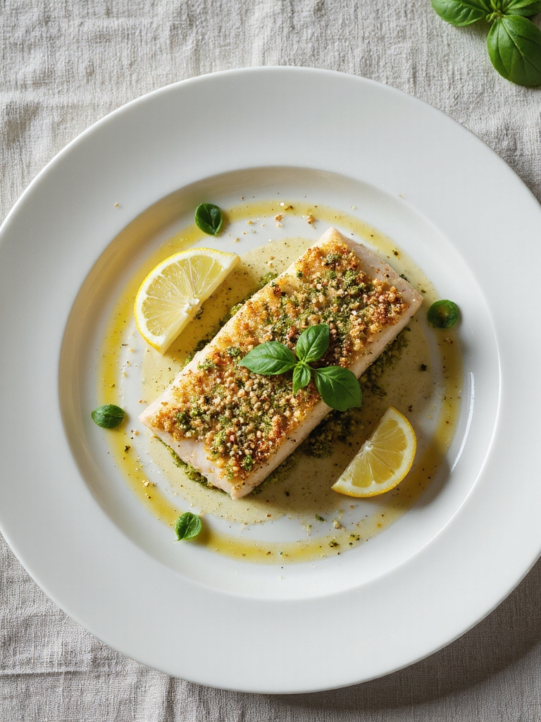 pesto crusted halibut recipe