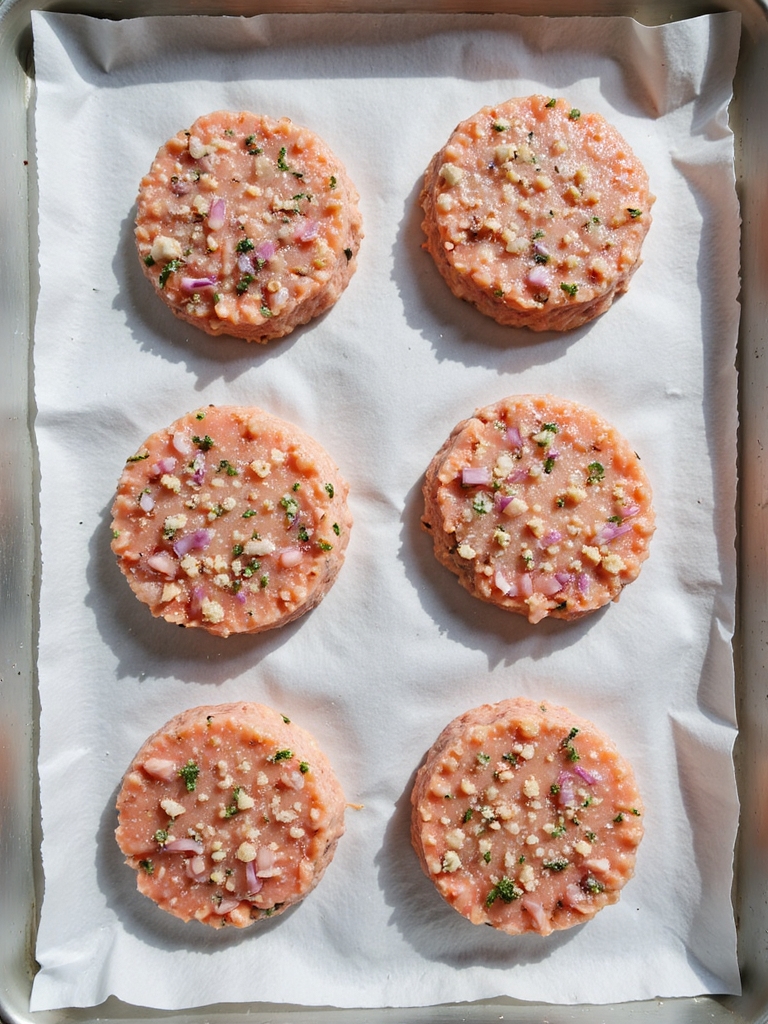 properly freeze salmon patties
