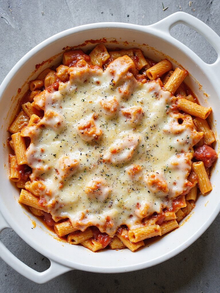 quick cheesy baked pasta