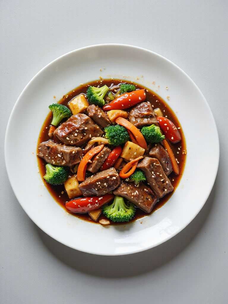 quick colorful round steak stir fry
