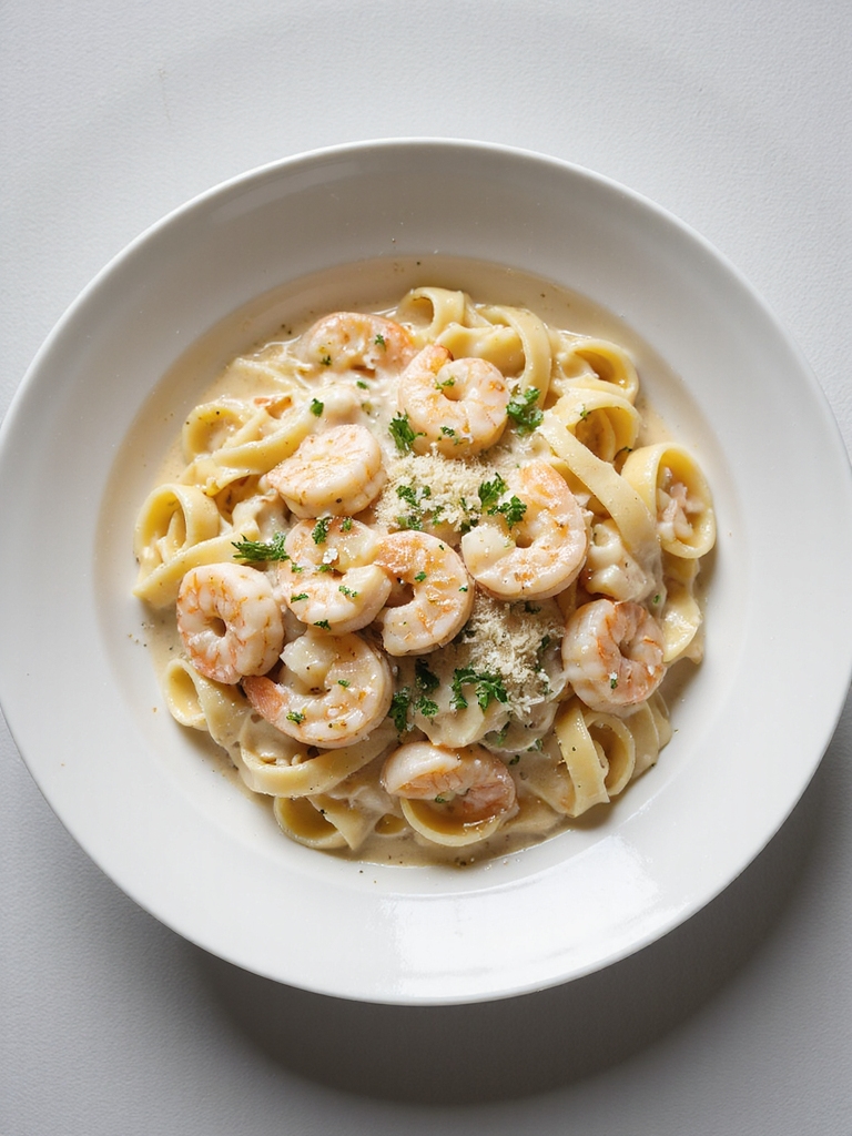 quick creamy shrimp alfredo