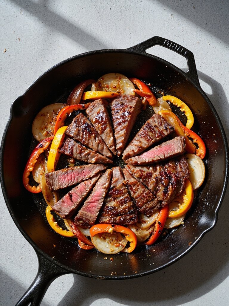 quick flavorful flank steak skillet
