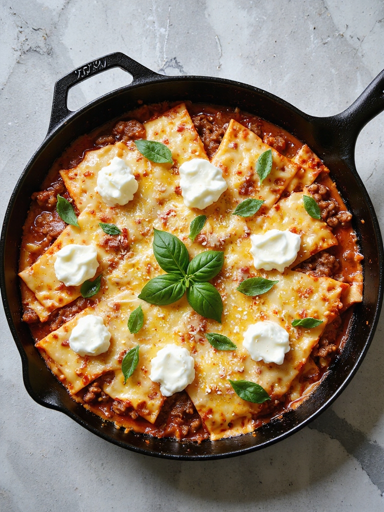 quick one pan lasagna dish