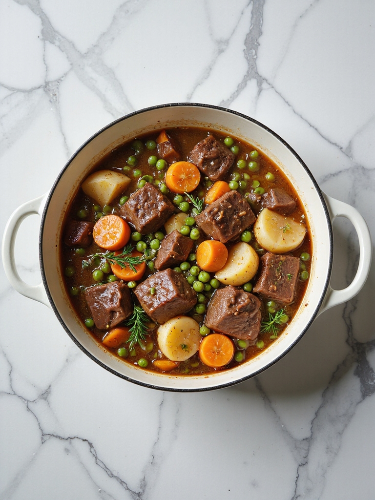 quick pressure cooked beef stew