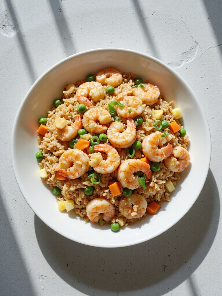 quick savory shrimp fried rice