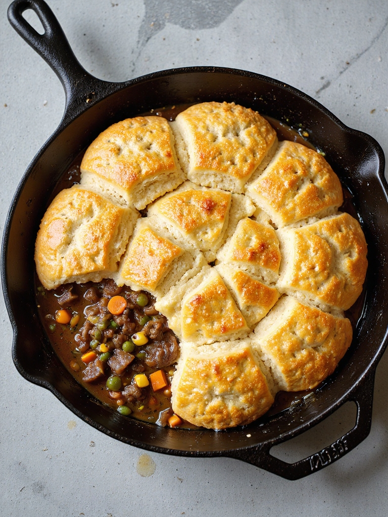 quick skillet beef pot pie