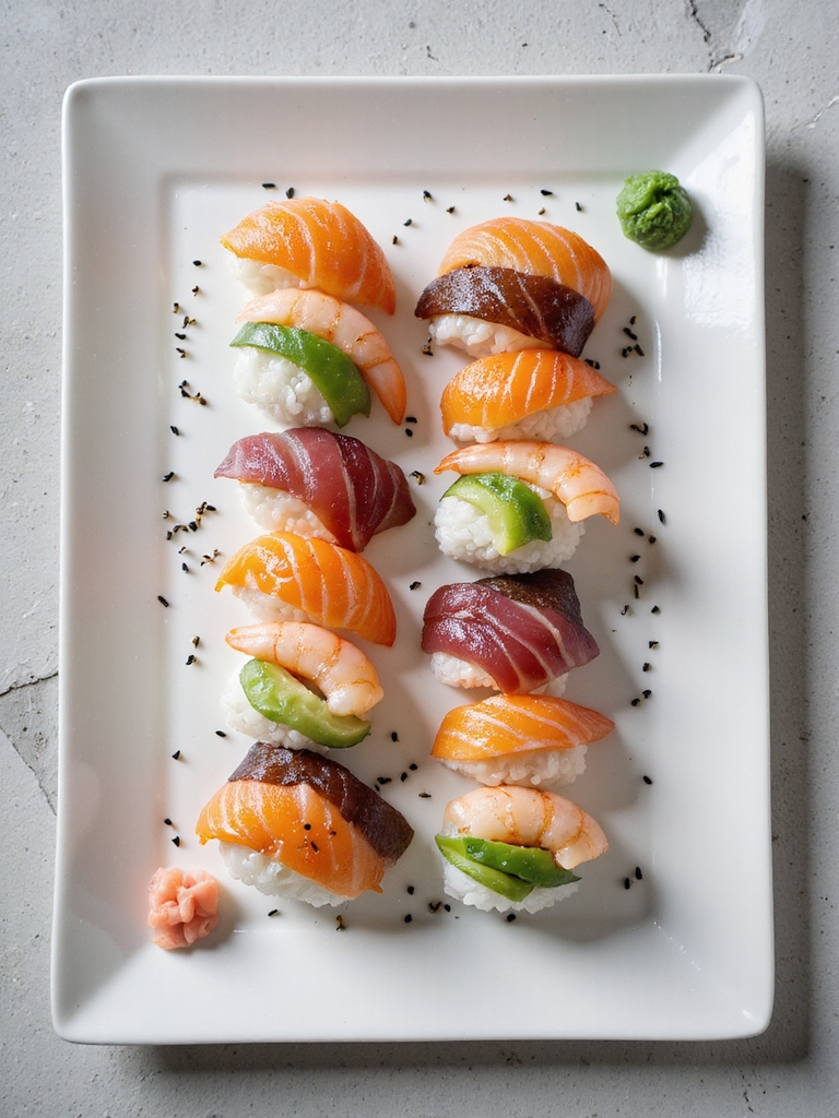 rainbow roll with salmon