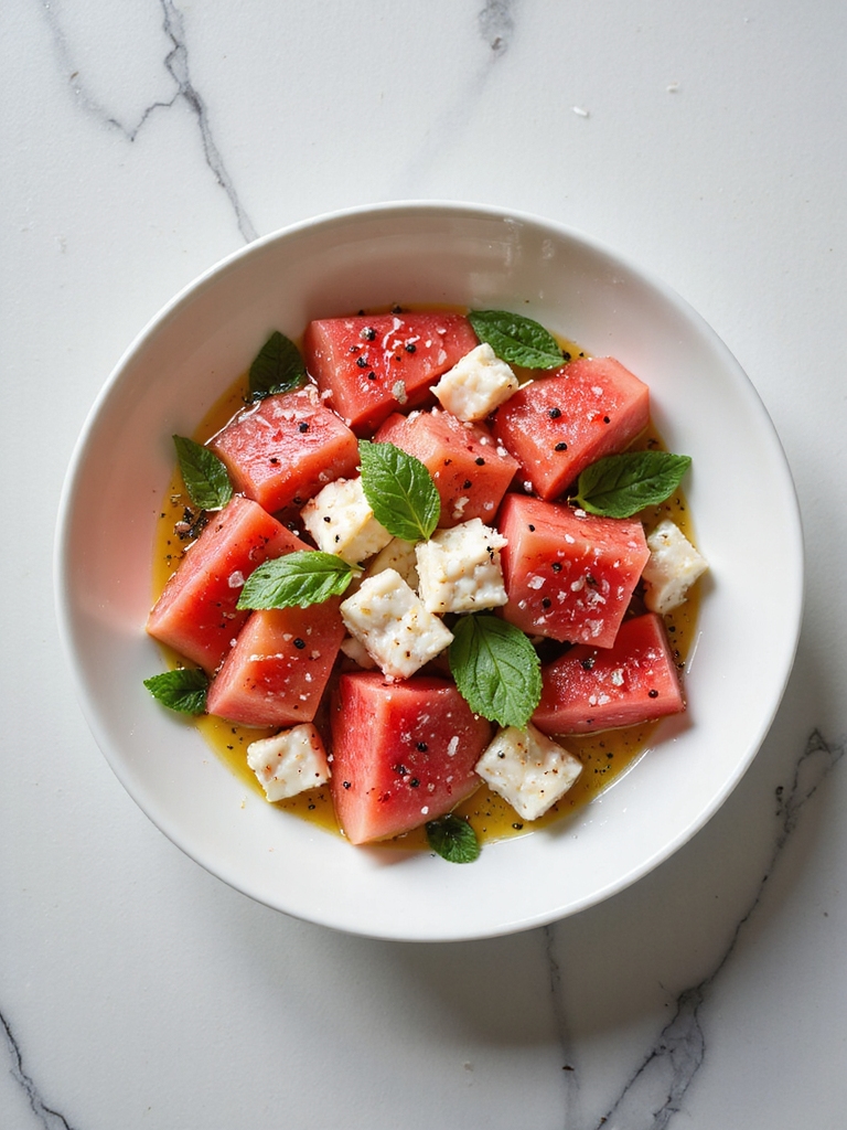refreshing crab and watermelon salad