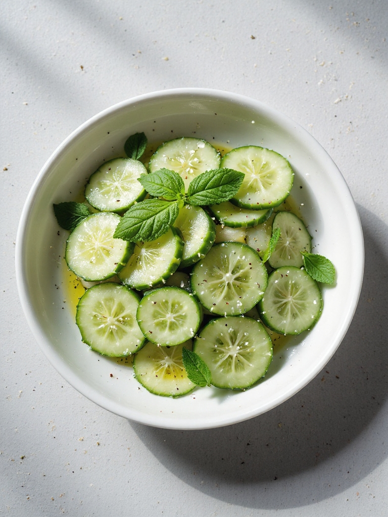 refreshing cucumber mint salad