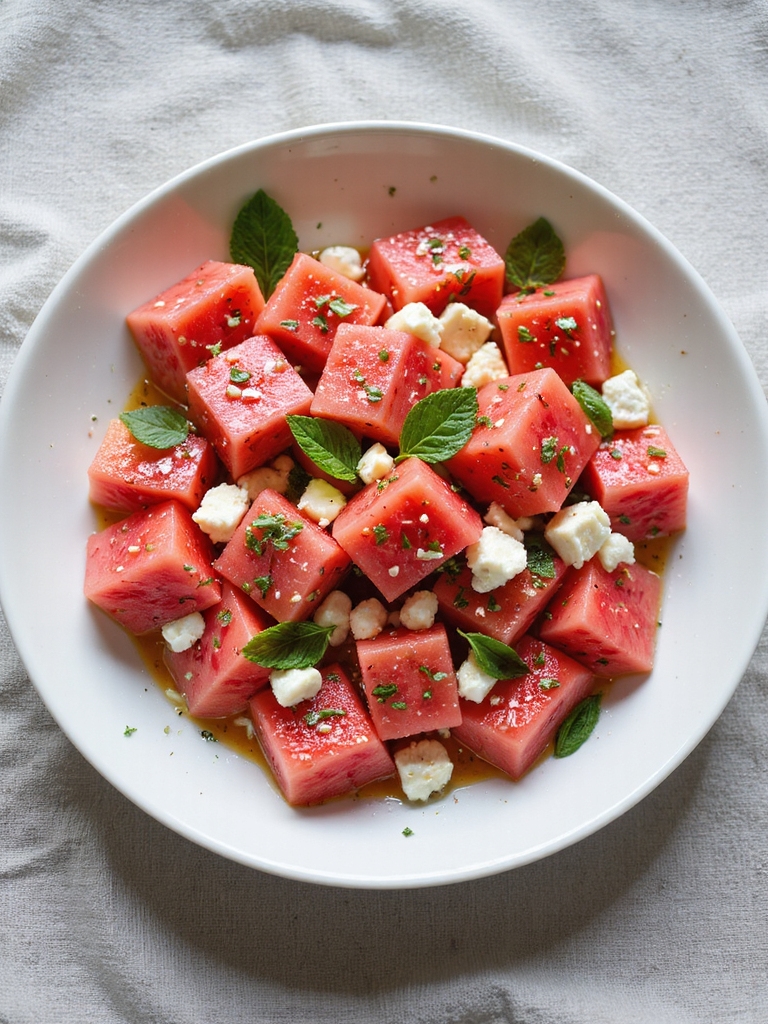 refreshing watermelon feta salad