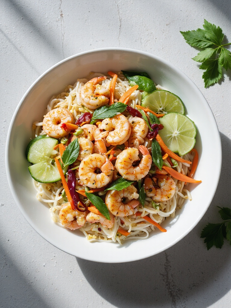 revitalizing shrimp noodle salad