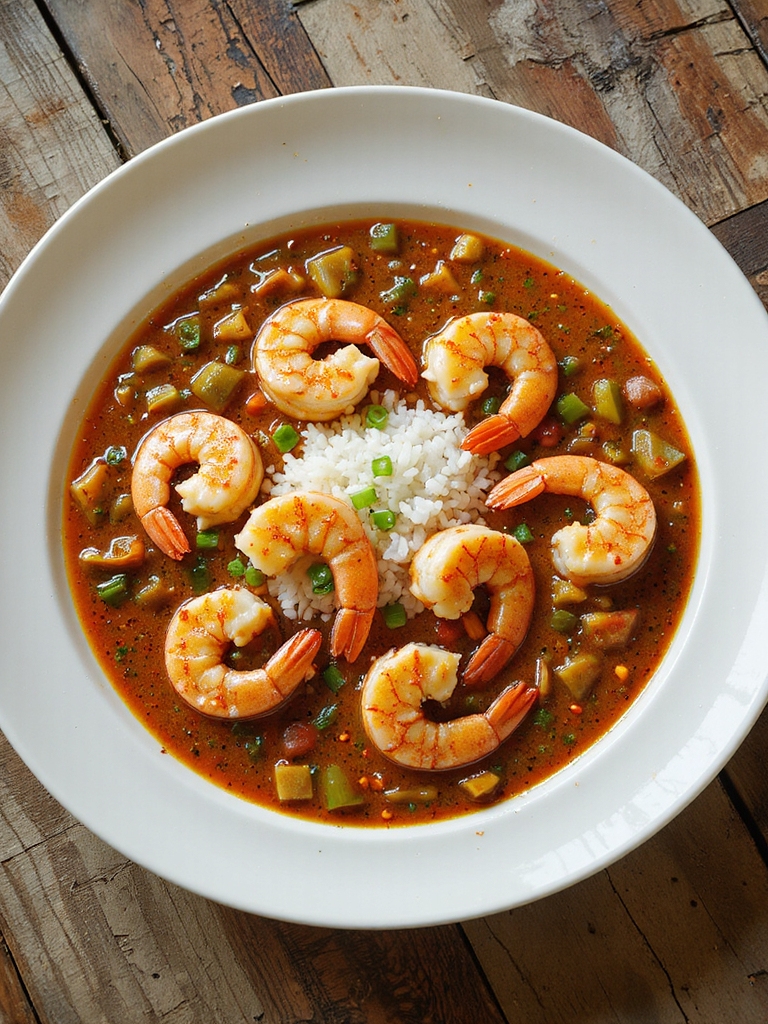 rich and flavorful shrimp touff e