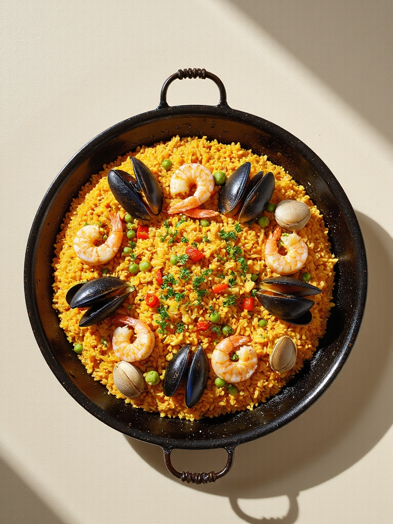 saffron infused seafood rice