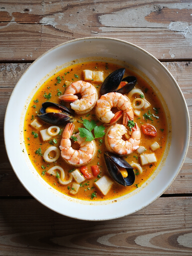saffron infused seafood stew