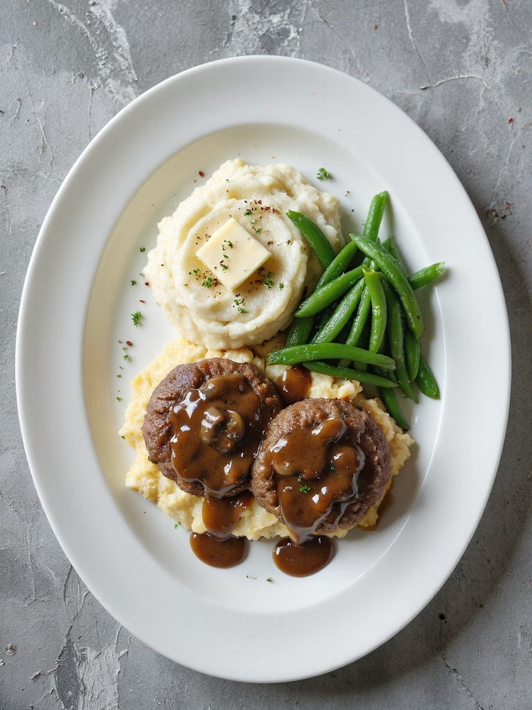 salisbury steak with sides